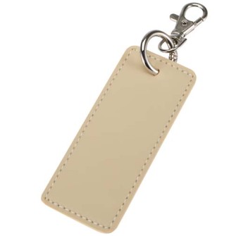 Portachiavi con charm a forma rettangolare in materiale riciclato certificato GRS Resi Plus FullGadgets.com