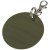 Portachiavi con charm a forma rotonda in materiale riciclato certificato GRS Resi Plus 