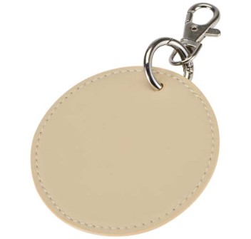 Portachiavi con charm a forma rotonda in materiale riciclato certificato GRS Resi Plus  FullGadgets.com