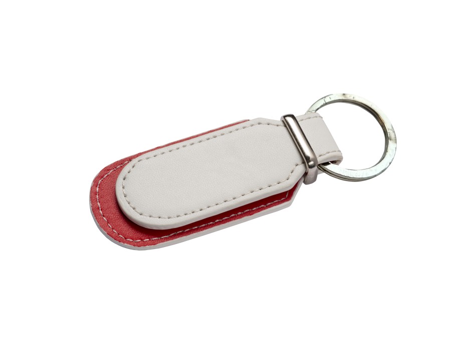Portachiavi doppio in PU con ampio spazio personalizzabile - LEGGERMENTE MACCHIATO FullGadgets.com