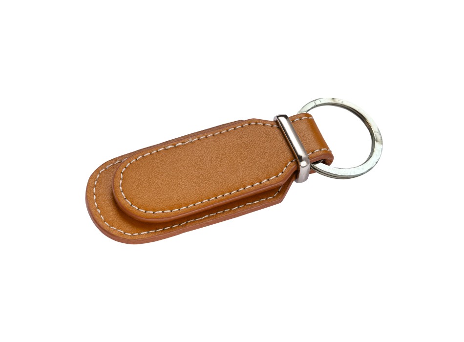 Portachiavi doppio in PU con ampio spazio personalizzabile - LEGGERMENTE MACCHIATO FullGadgets.com