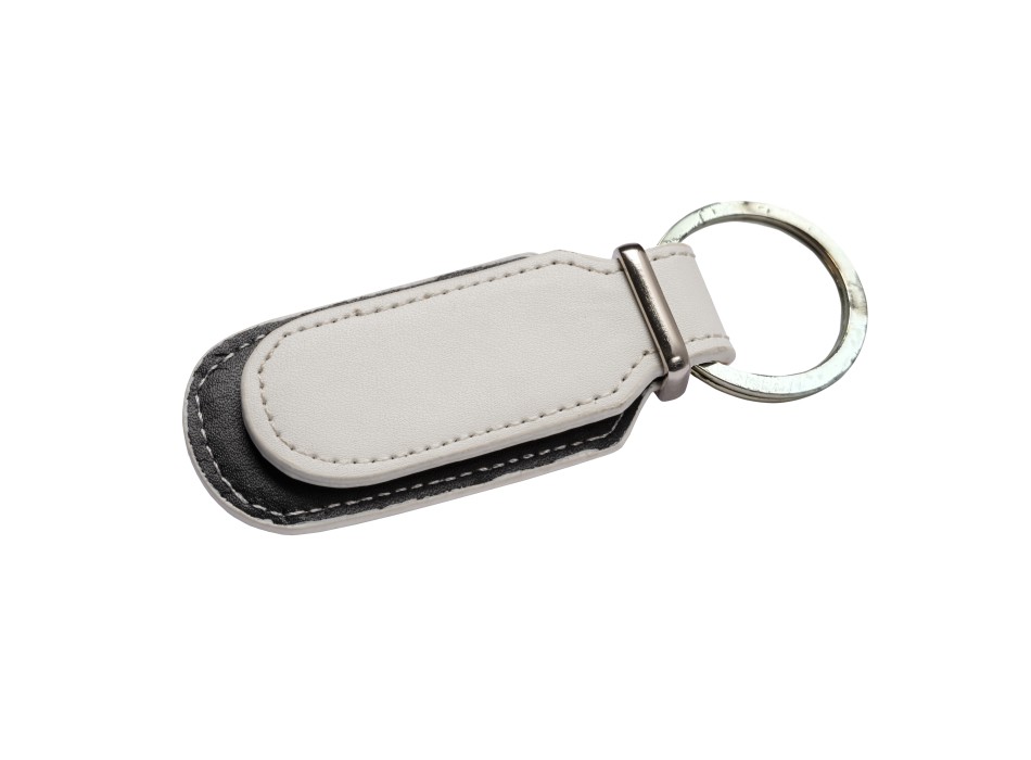Portachiavi doppio in PU con ampio spazio personalizzabile - LEGGERMENTE MACCHIATO FullGadgets.com