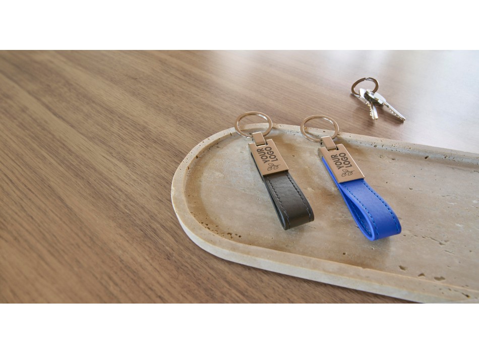 Portachiavi in acciaio con anello in PU Keon FullGadgets.com