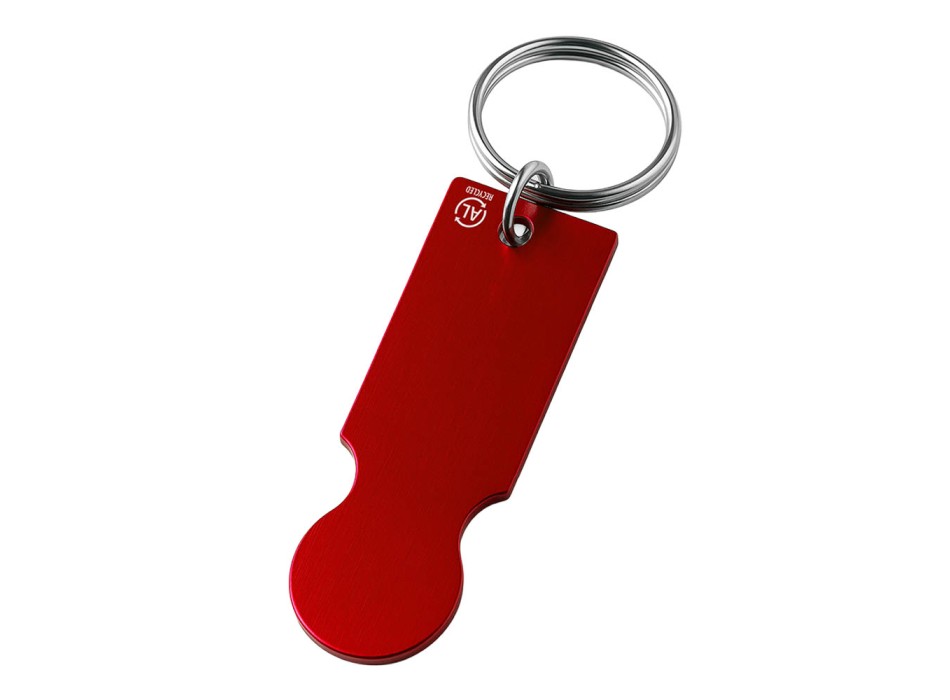Portachiavi in alluminio riciclato con gettone per il carrello della spesa FullGadgets.com