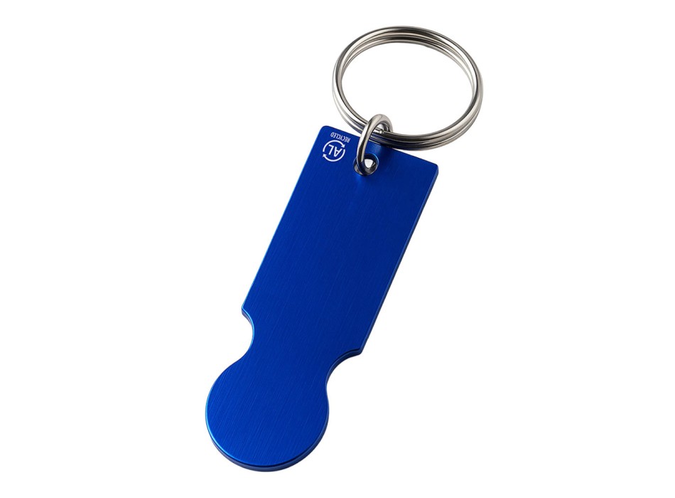 Portachiavi in alluminio riciclato con gettone per il carrello della spesa FullGadgets.com