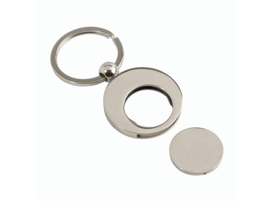Portachiavi in metallo con gettone per carrello FullGadgets.com