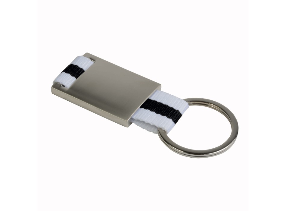 Portachiavi in metallo e nylon confezionato in scatoletta nera FullGadgets.com