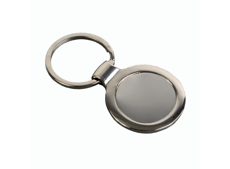 Portachiavi in metallo tondo, adatto anche a logo resina FullGadgets.com