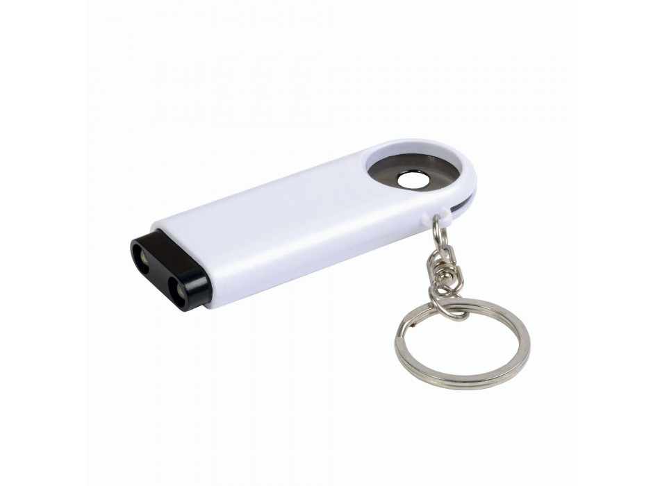 Portachiavi in plastica con gettone per carrello della spesa e luce a 2 led FullGadgets.com
