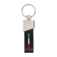 Portachiavi in PU con cucitura colore Italia con placchetta in metallo cromato FullGadgets.com
