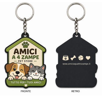 Portachiavi in pvc 2D - Misura 51x60mm FullGadgets.com