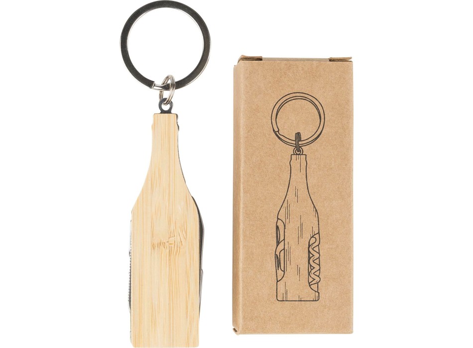 Portachiavi multitools bambù Inaya FullGadgets.com