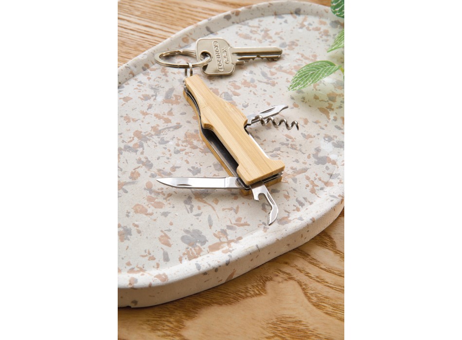 Portachiavi multitools bambù Inaya FullGadgets.com