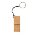 Portachiavi rettangolare in bambù con stand portacellulare FullGadgets.com