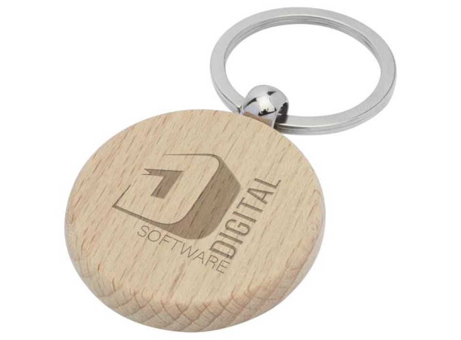 Portachiavi rotondo Giovanni in legno di faggio FullGadgets.com