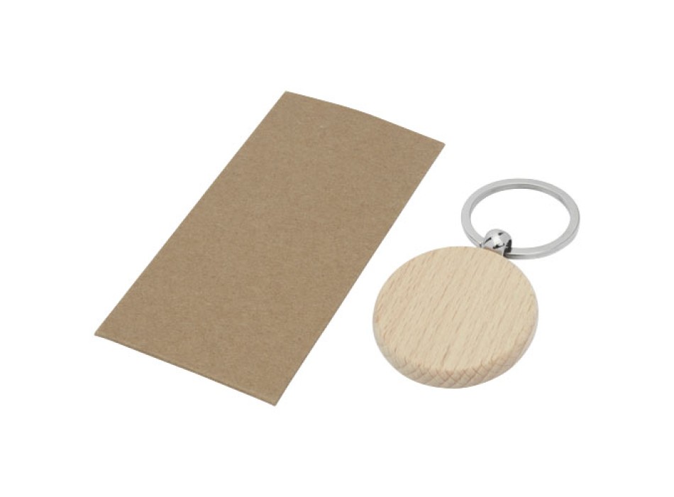 Portachiavi rotondo Giovanni in legno di faggio FullGadgets.com
