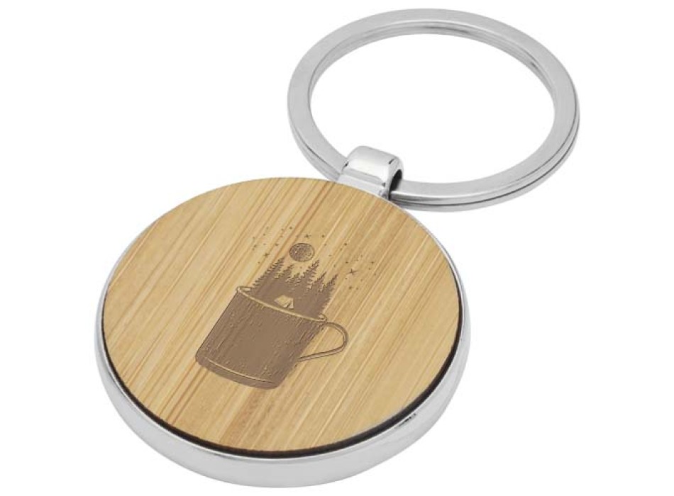 Portachiavi rotondo Nino in bambù FullGadgets.com