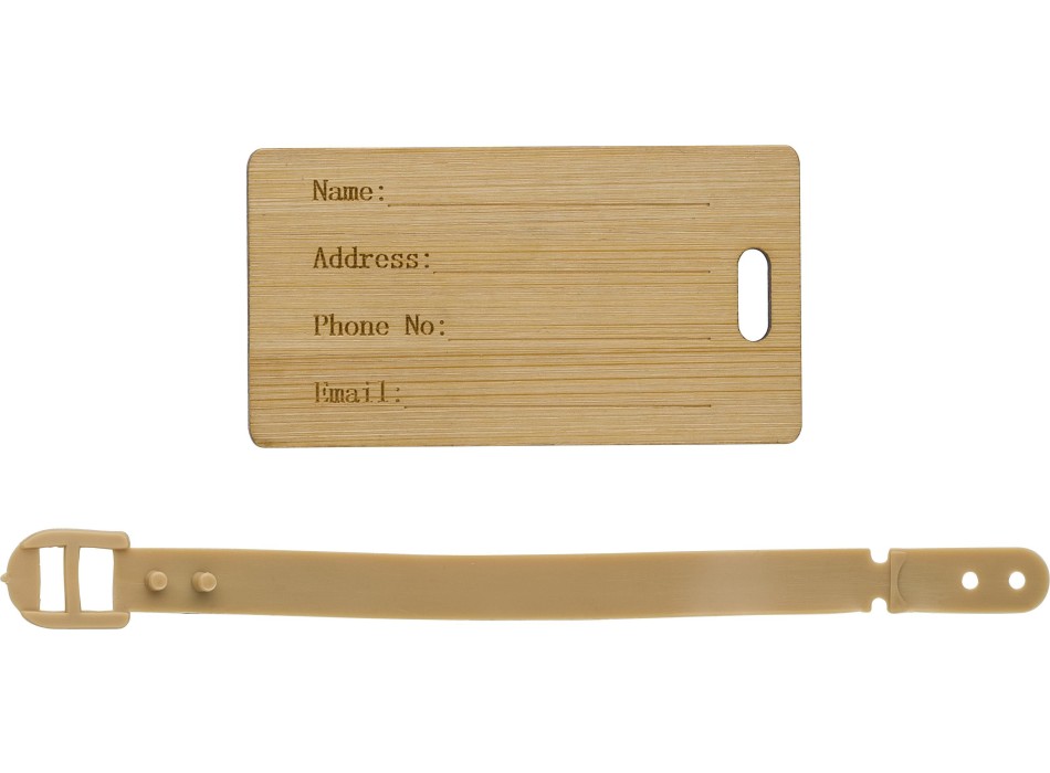 Portanome per bagaglio in bambù Shawn FullGadgets.com