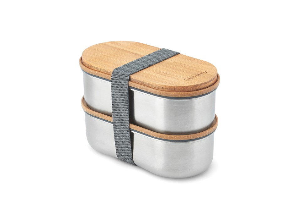 Portapranzo doppio Bento Black+Blum in acciaio FullGadgets.com