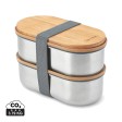 Portapranzo doppio Bento Black+Blum in acciaio FullGadgets.com