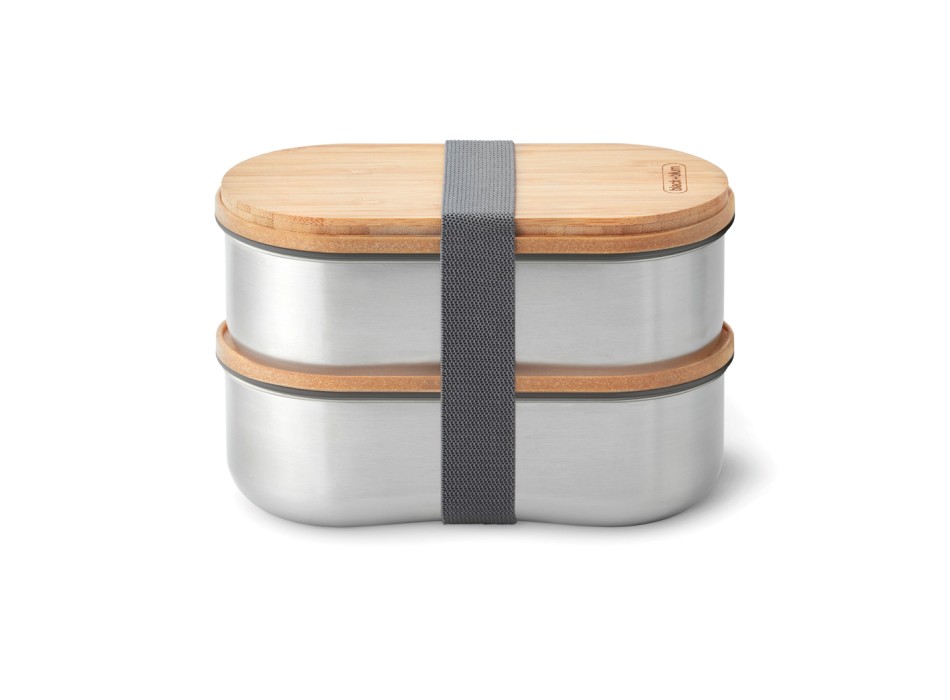 Portapranzo doppio Bento Black+Blum in acciaio FullGadgets.com