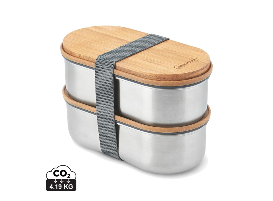 Portapranzo doppio Bento Black+Blum in acciaio FullGadgets.com