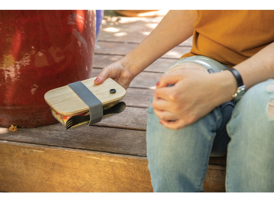 Portapranzo in vetro con tappo in bambù FullGadgets.com