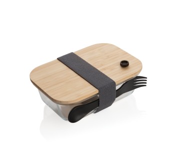 Portapranzo in vetro con tappo in bambù FullGadgets.com