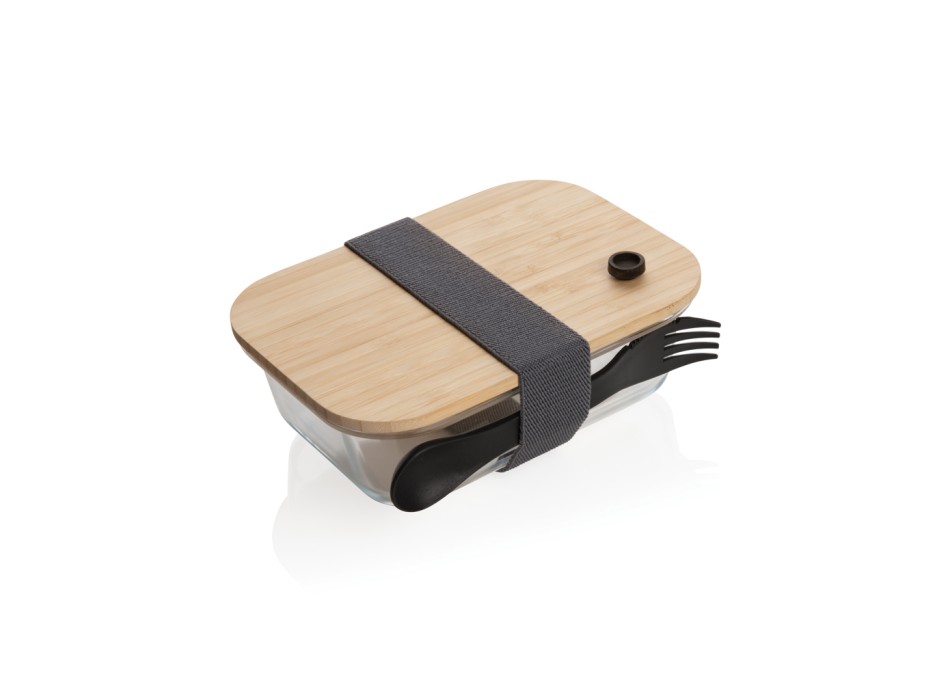 Portapranzo in vetro con tappo in bambù FullGadgets.com