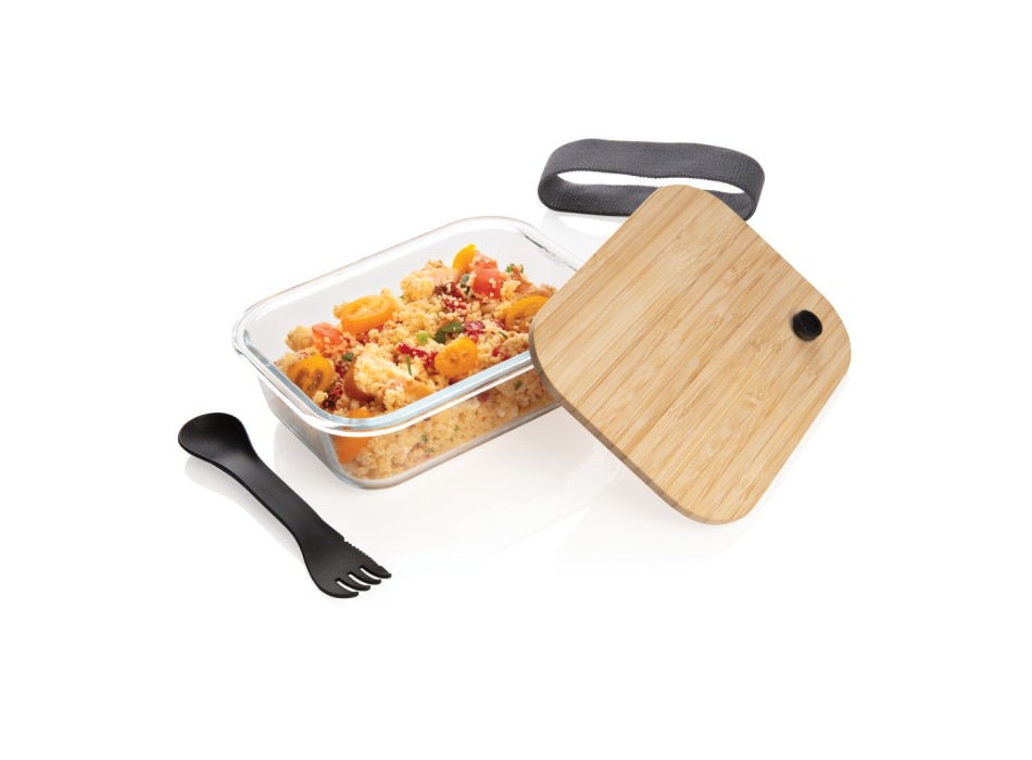 Portapranzo in vetro con tappo in bambù FullGadgets.com