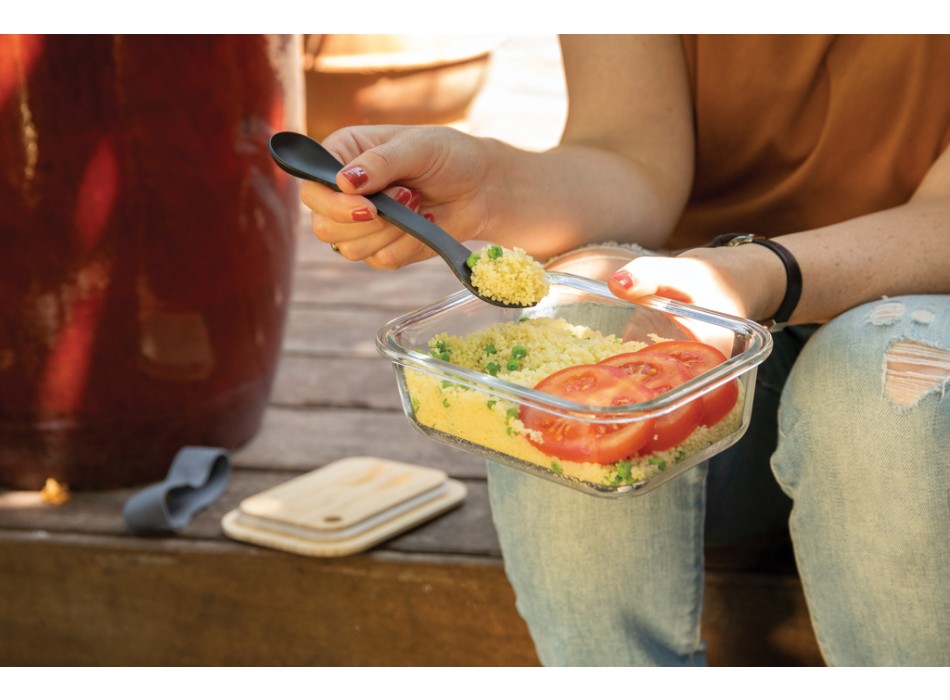 Portapranzo in vetro con tappo in bambù FullGadgets.com