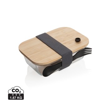 Portapranzo in vetro con tappo in bambù FullGadgets.com