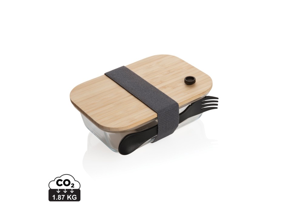 Portapranzo in vetro con tappo in bambù FullGadgets.com