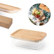 PORTOBELLO. Porta pranzo. Contenitore ermetico in vetro borosilicato e coperchio in bambù 1000 mL FullGadgets.com
