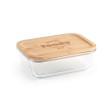 PORTOBELLO. Porta pranzo. Contenitore ermetico in vetro borosilicato e coperchio in bambù 1000 mL FullGadgets.com