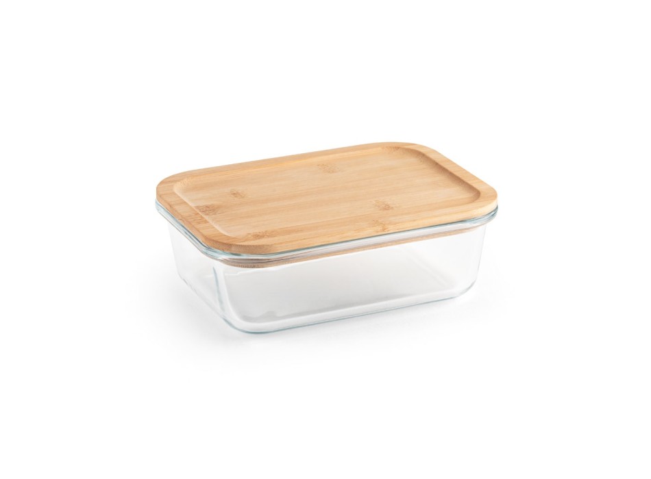 PORTOBELLO. Porta pranzo. Contenitore ermetico in vetro borosilicato e coperchio in bambù 1000 mL FullGadgets.com