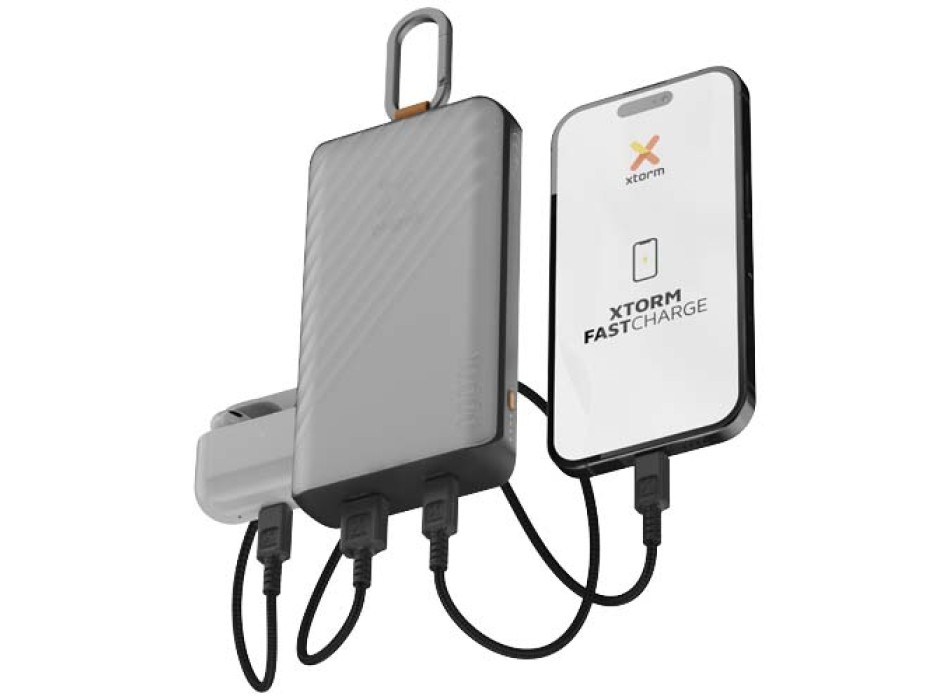 Power bank a energia solare da 10.000 mAh 15 W con luce Xtorm XG2S101 Go2  FullGadgets.com