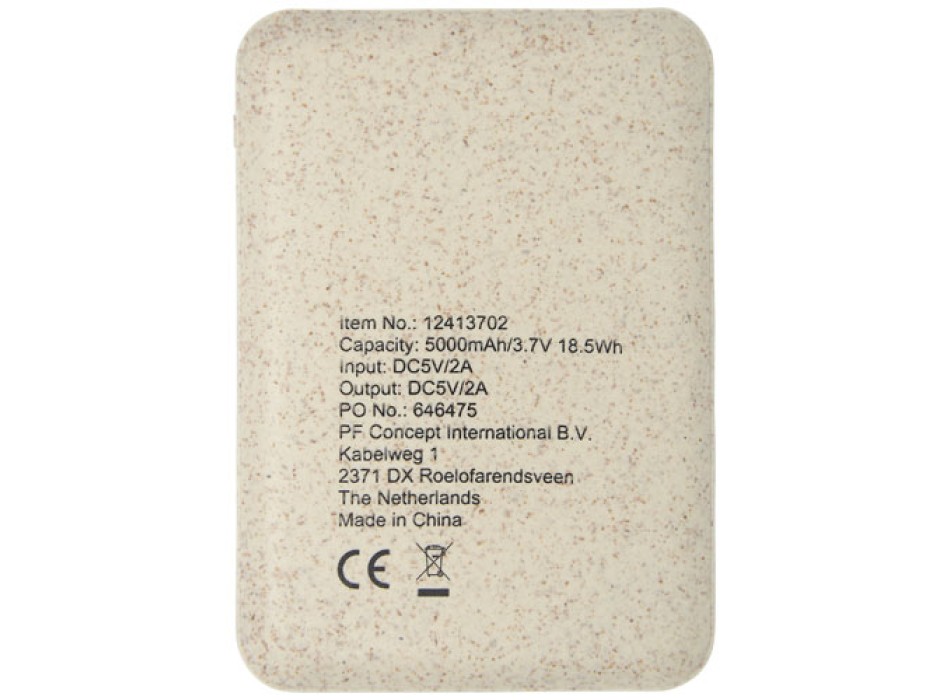 Power bank Asama da 5000 mAh realizzata con paglia di grano FullGadgets.com