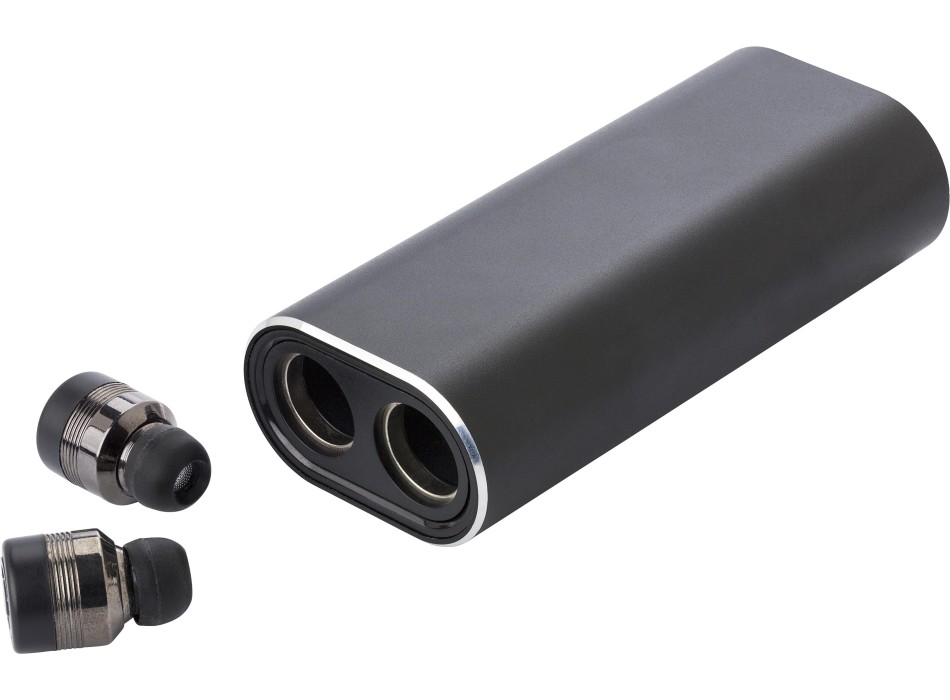 Power bank con auricolari wireless, in alluminio Letitia FullGadgets.com