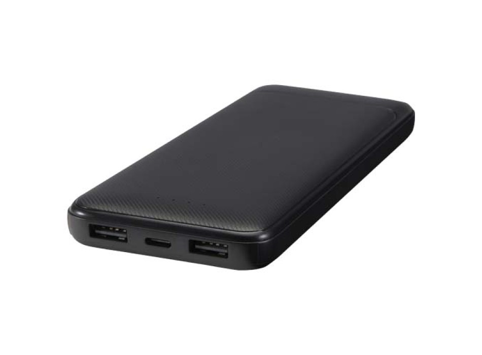 Power bank da 10.000 mAh e 10 W in plastica riciclata con 2 cavi integrati Adhil FullGadgets.com