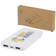 Power bank da 10.000 mAh e 10 W in plastica riciclata con 2 cavi integrati Adhil FullGadgets.com