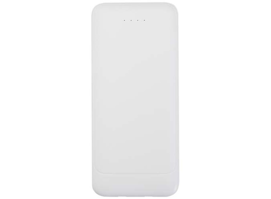 Power bank da 10.000 mAh e 10 W in plastica riciclata con 2 cavi integrati Adhil FullGadgets.com