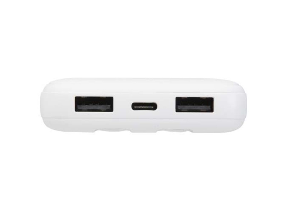 Power bank da 10.000 mAh e 10 W in plastica riciclata con 2 cavi integrati Adhil FullGadgets.com