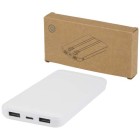 Power bank da 10.000 mAh e 10 W in plastica riciclata con 2 cavi integrati Adhil FullGadgets.com