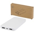 Power bank da 10.000 mAh e 10 W in plastica riciclata con 2 cavi integrati Adhil