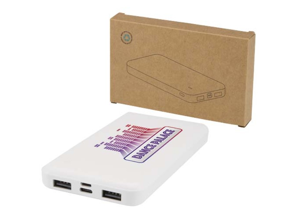 Power bank da 10.000 mAh e 10 W in plastica riciclata Intan FullGadgets.com