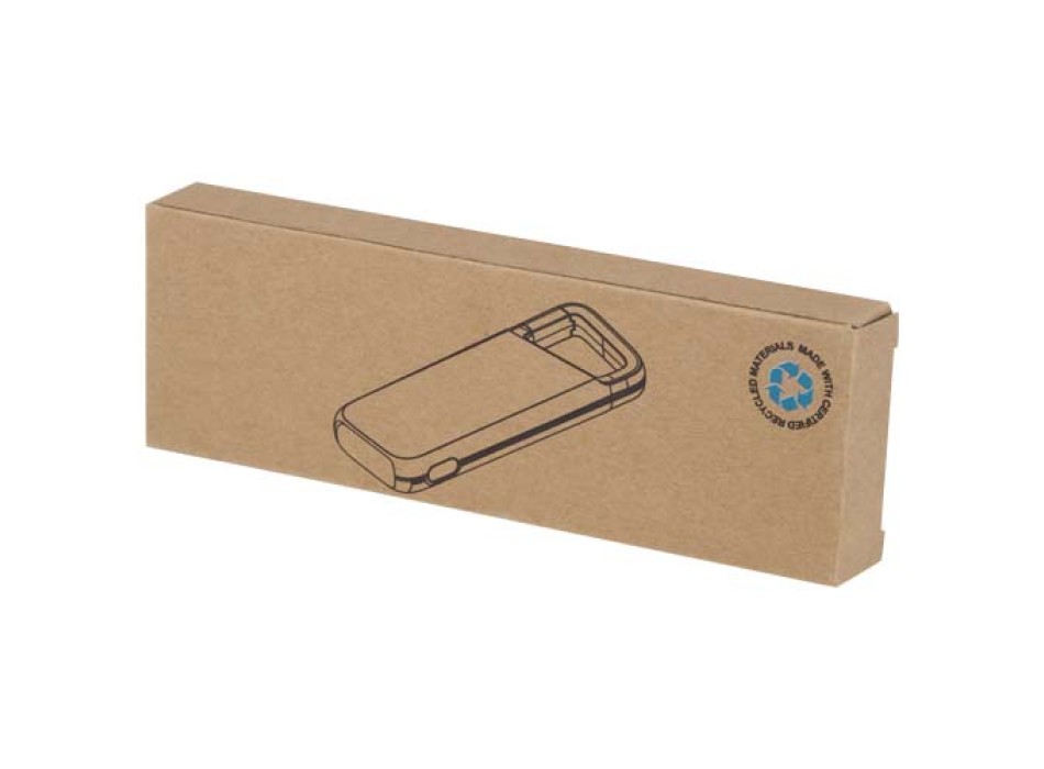 Power bank impermeabile in plastica riciclata da 5.000 mAh e 12 W con moschettone Alkes FullGadgets.com