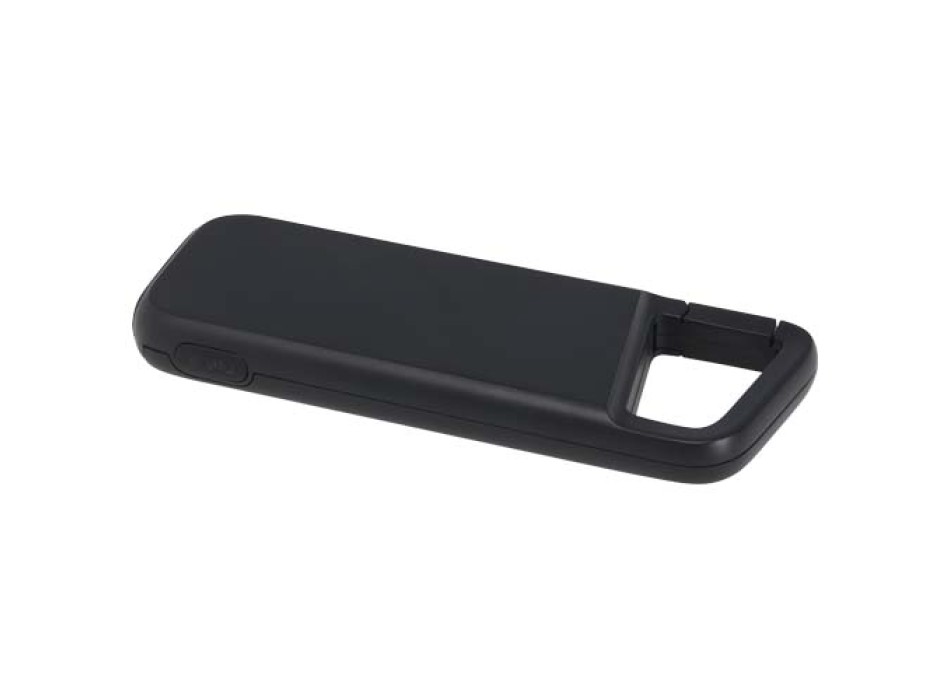 Power bank impermeabile in plastica riciclata da 5.000 mAh e 12 W con moschettone Alkes FullGadgets.com