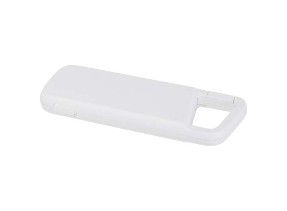 Power bank impermeabile in plastica riciclata da 5.000 mAh e 12 W con moschettone Alkes FullGadgets.com