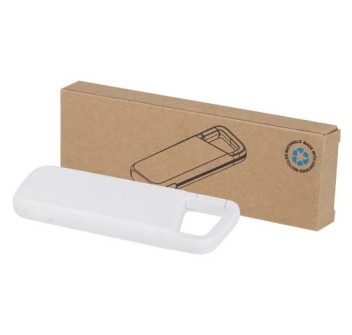Power bank impermeabile in plastica riciclata da 5.000 mAh e 12 W con moschettone Alkes FullGadgets.com